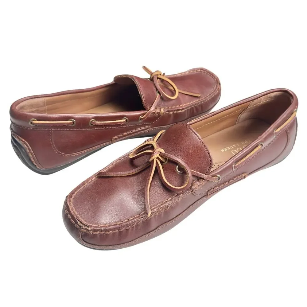 Polo Ralph Lauren | Men | Roberts Saddle Tan Leather Driving Loafers | 9.5 D